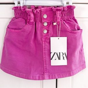 NWT! Zara BabyGirl Denim Paperbag Skirt - 2/3 years